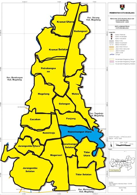 Peta Kota Magelang Rw Rejowinangun Utara