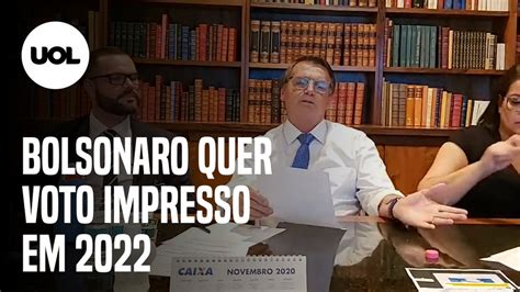 O presidente insinuou que os contrários à adoção do voto impresso poderiam estar com medo do. Bolsonaro volta a defender voto impresso em 2022: "sistema ...