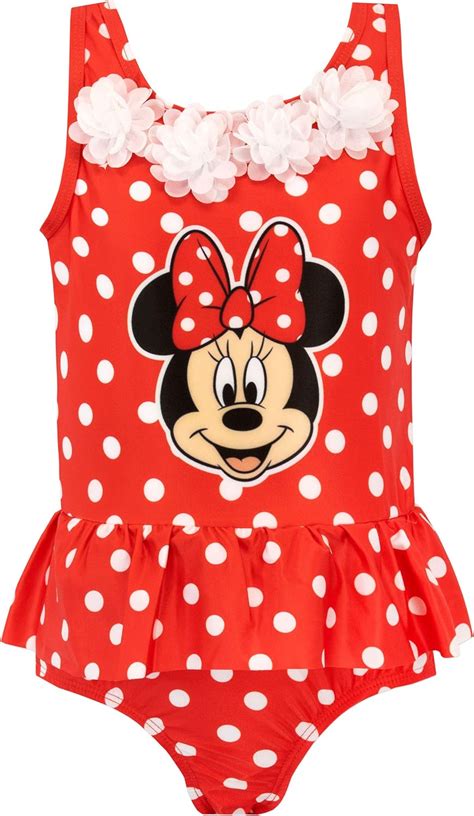 Amazon Com Disney Store Minnie Mouse Piece Swimsuit For Girls White