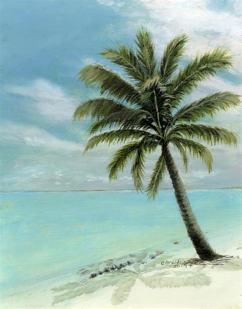 Palm Tree Study Painting By Cecilia Brendel
