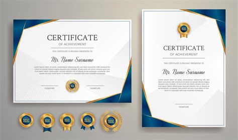 Blue Certificate Of Appreciation 1084803 Vector Art At Vecteezy