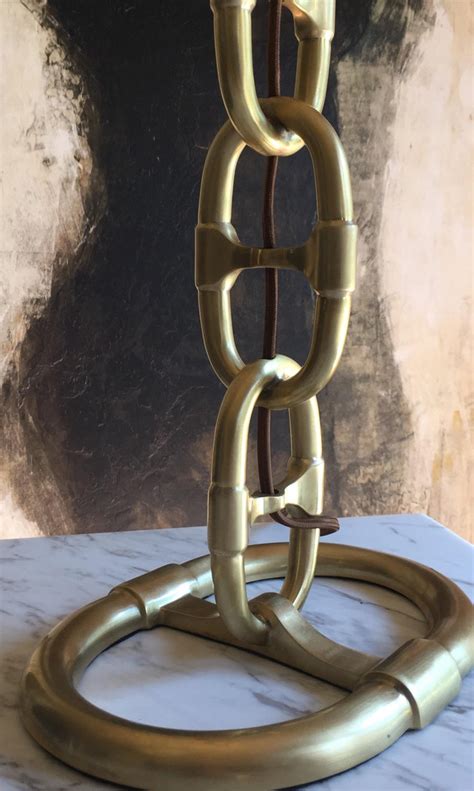 This lamp is perfect where i. Ralph Lauren Equestrian Chain Link Brass Table Lamp at 1stdibs