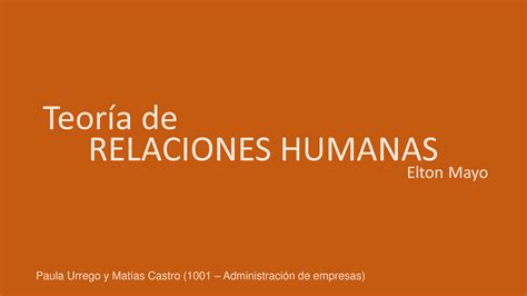 Solution Teoria De Las Relaciones Humanas Elton Mayo Studypool