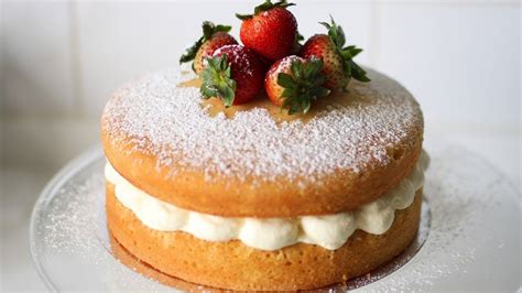 Easy Victoria Sponge Cake Recipe Youtube