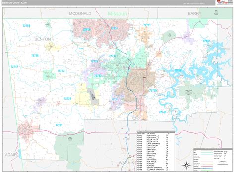 Benton County In Wall Map Premium Style By Marketmaps