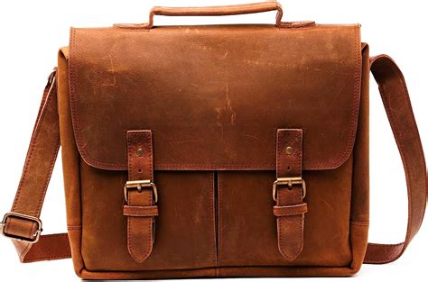 Hides Full Grain Leather Messenger Bag Briefcase Crossbody