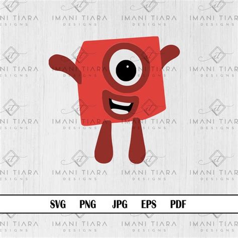 Numberblock One 1 Layered Svg Png File Numberblock Svg Etsy Uk