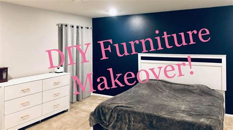 How To Paint Bedroom Furniture Spray Paint Particle Board Youtube