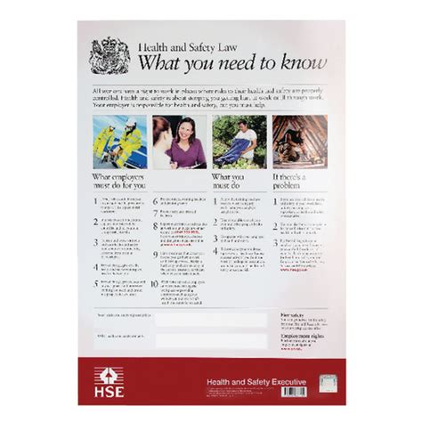 Maybe you would like to learn more about one of these? Health and Safety Law Poster A3 FWC30/A3 | WHSmith
