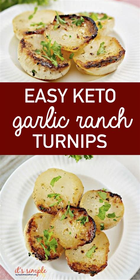 Keto Potato Replacement Easy Roasted Ranch Turnips Recipe Turnip