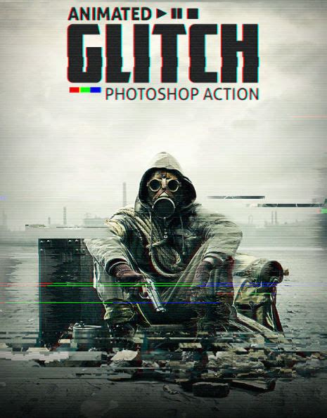 Animated Glitch Photoshop Action Intro Hd