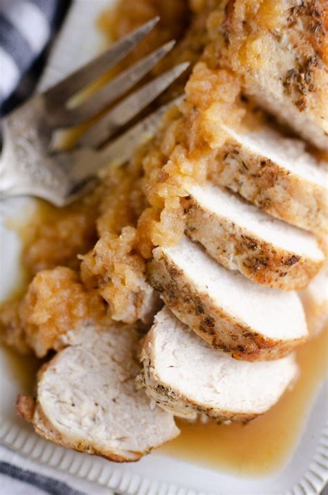 Yes, the name is long, but i had to make sure you could sense all the flavor that you will be. Pressure Cooker Pork Loin with Bourbon Apple Sauce in ...