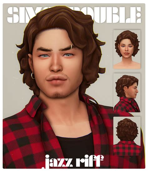 Jazz Riff By Simstrouble Simstrouble On Patreon Sims 4 Hair Male