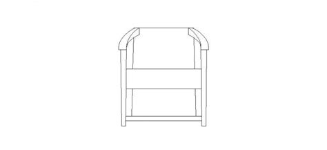 Cute Wooden Chair 2d Elevation Block Cad Drawing Details Dwg File Cadbull
