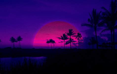 Retro styled image of an old record. Wallpaper Sunset, The sun, The evening, Music, Style, Palm ...