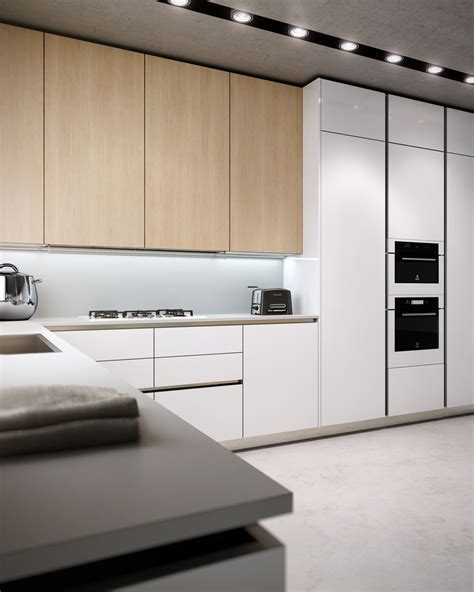 Modern White Pine Kitchen Interior Design Ideas