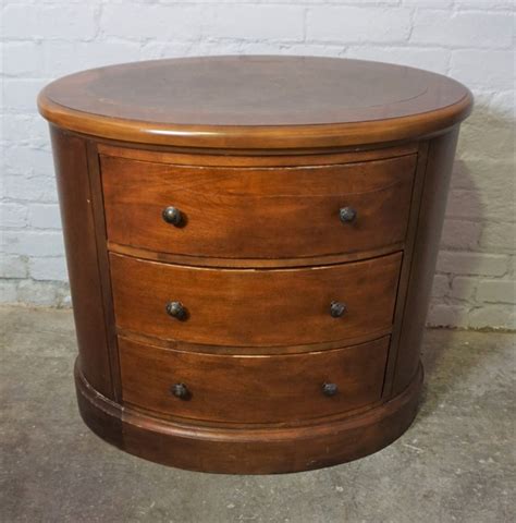 Modern Oval Chest Of Drawers Having Three Drawers 74cm High 85cm Wide Matches Lot 169