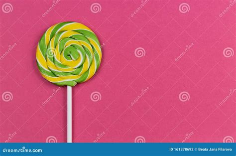 Yellow Green Spiral Lollipop Stock Images Stock Photo Image Of