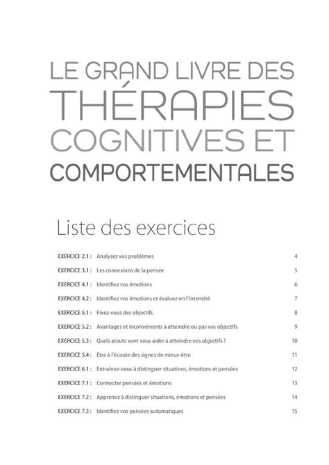 PDF Liste des exercices Le Grand Livre des TCC Éd Souccar 6