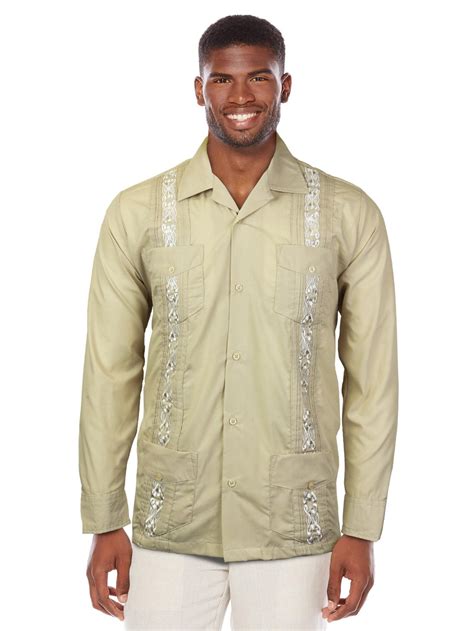 Buy Guayabera Mens Cuban Beach Wedding Long Sleeve Button Up Casual