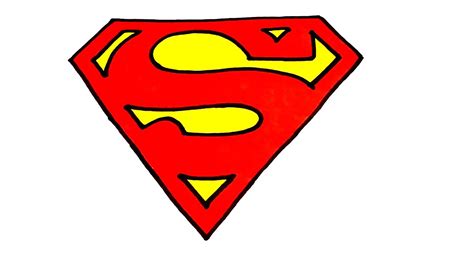 How To Draw Superman Logo Easy For Kids Mrusegoodart