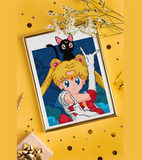 Sailor Moon Cross Stitch Pattern Anime Embroidery Anime Etsy