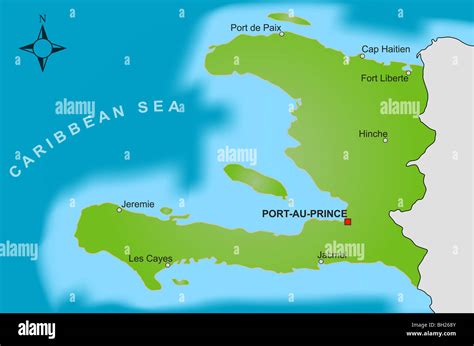 Mapa De Haiti Y Sus Ciudades Fotografías E Imágenes De Alta Resolución