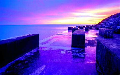 Sunset Purple Wallpapers Wallpaper Cave