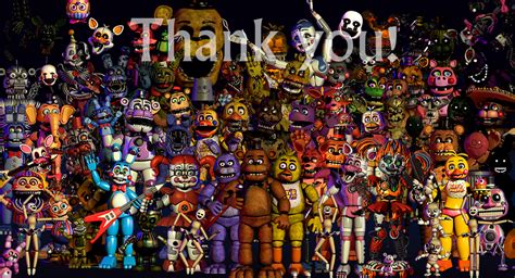 Full Body Fnaf Thank You Poster