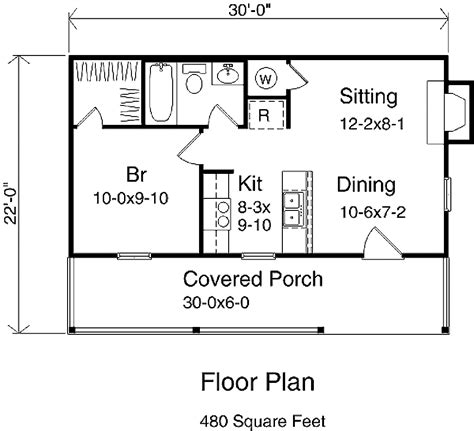 Studio Apartment Floor Plans 480 Sq Ft Floorplansclick
