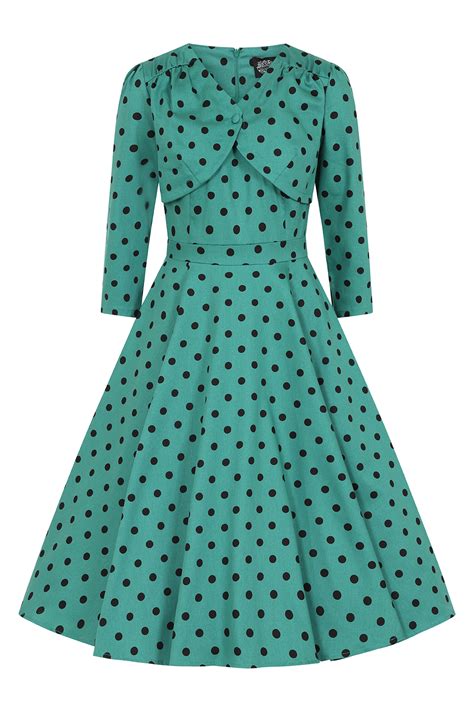 Finley Polka Dot Swing Dress Hearts Roses London