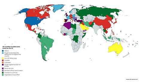 6 Maps That Show Countries That Have Been Invaded By The Usa Uk