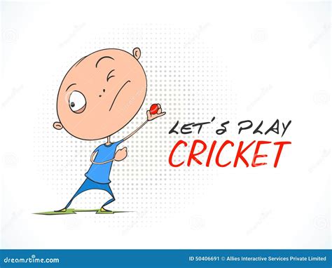 Cricket Sports Concept With Cartoon Stock Illustration Illustration