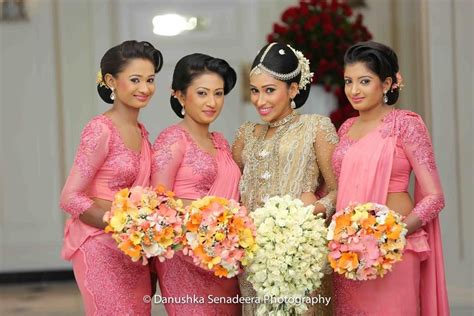 Sri Lankan Wedding Bridesmaid Saree Bridesmaids Sri Lankan Bride