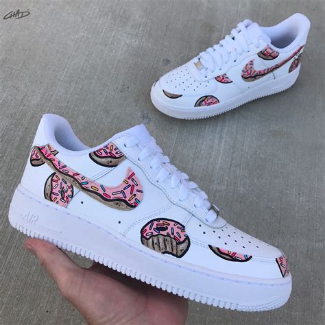 Doughnuts Custom Hand Painted Nike Air Force 1 Shoes Chadcantcolor