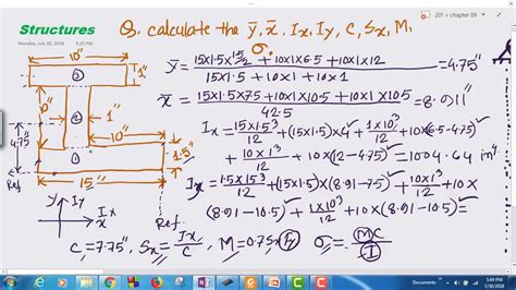 calculate the centroid of the beam and the moment of inertia bar i y sexiz pix