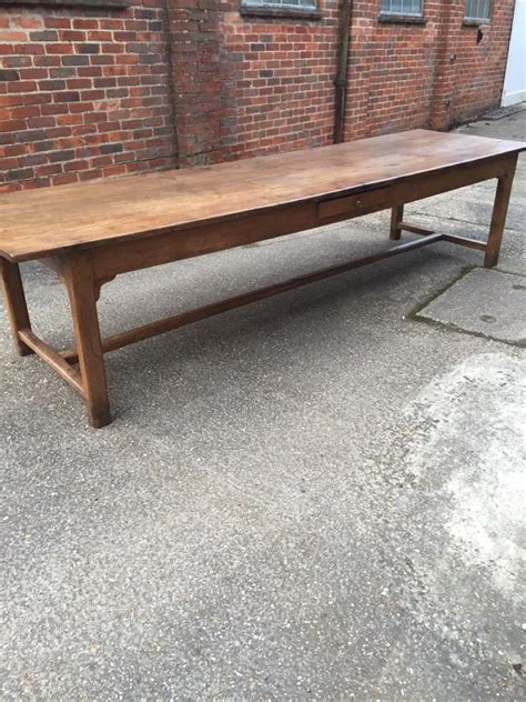 Long Antique Farmhouse Table Antique Oak Large Refectory In Oak