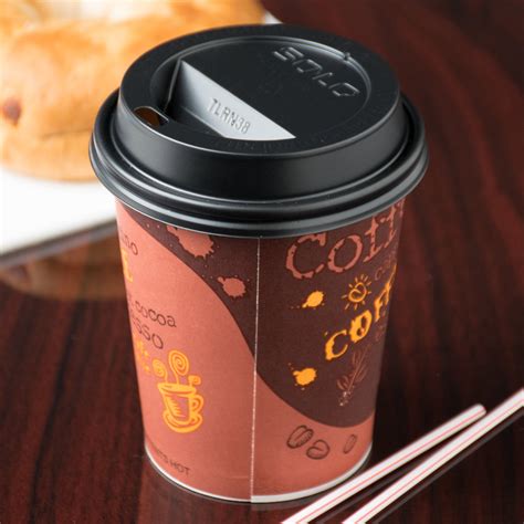 Choice 8 Oz Coffee Print Poly Paper Hot Cup 1000 Case