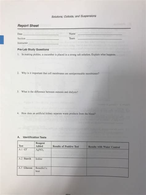 Particles in a suspension are. Solutions Colloids And Suspensions Worksheet Answers ...