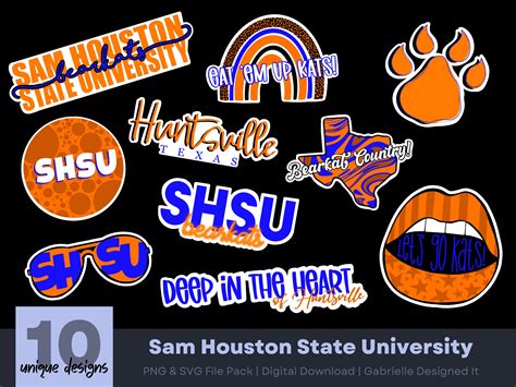 Sam Houston State University Png And Svg File Pack Digital Etsy
