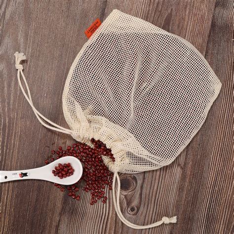 Drawstring Cotton Mesh Bag In Stock Deliver In 3 Days