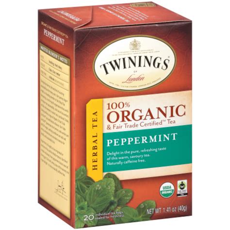 Twinings Of London Organic Peppermint Herbal Tea Bags 20 Ct Ralphs