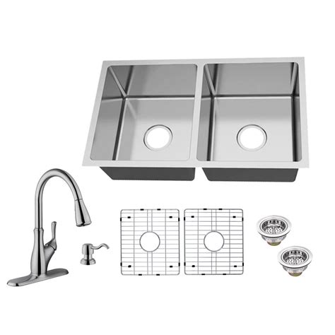 Glacier Bay All In One Undermount 18 Gauge Stainless Steel 31 In 5050