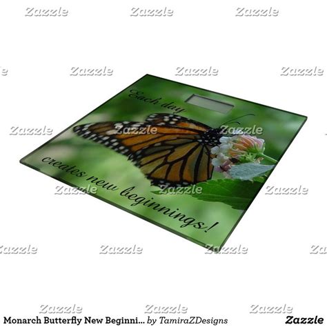 A butterfly tattoo can refer to a meaningful change that the person has gone through. Monarch Butterfly New Beginnings Bathroom Scale | Zazzle ...