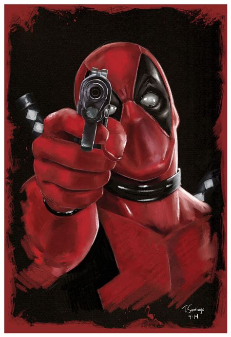 Deadpool Wgun — Tony Santiago Art