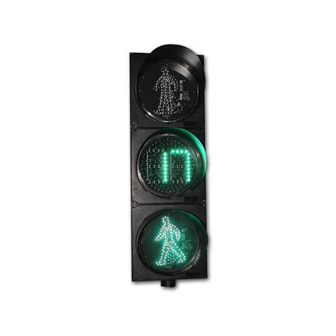300mm Led Pedestrian Traffic Signal Light With Countdown Timer Wide