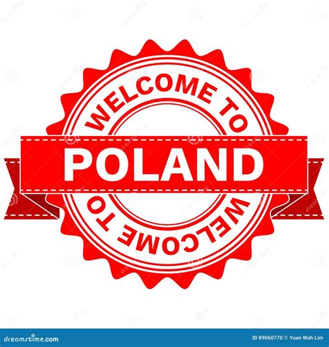 Vector Doodle Of Welcome To Country Poland Eps8 Stock Vector