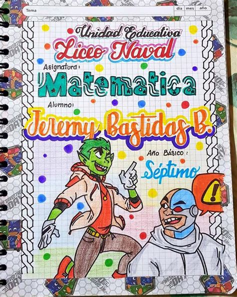 57 Carátulas Para Cuadernos De Matemáticas Fáciles De Dibujar 】 ️