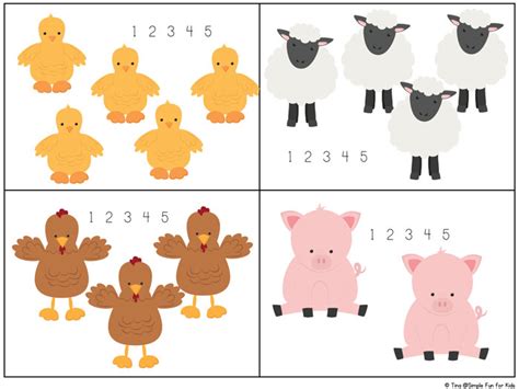 Farm Animal Counting 1 10 Printable Simple Fun For Kids