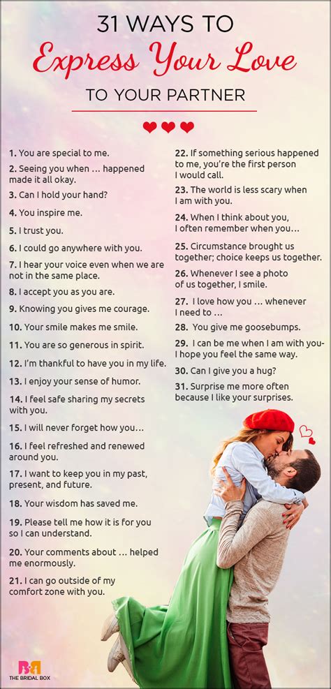 Please know that your heavenly love for me is reciprocated in every single way. 50 Tips On How To Express Love To The One You LOVE The Most